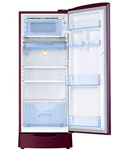 Image of Samsung 192 L 3 Star inverter Direct Cool Single Door Refrigerator Appliance (RR20A282YCR /NL, Camellia Purple, Base stand drawer)