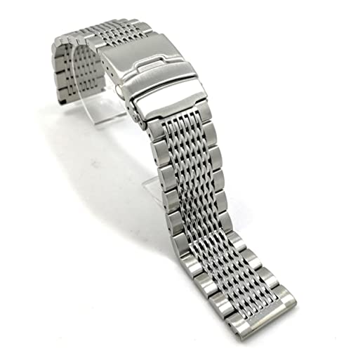 ステンレススチールの時計バンド 古いの交換 メンズ腕の 男性用スト 20mm ベルト 鋼の Silver -