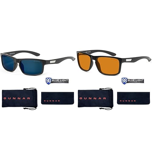 Blue Light Blocking Sunglasses EnigmaOnyx by Gunnar & Computer Glasses - Blocks 98% Blue Light - Intercept, Onyx, Amber Max Tint disponible en Yaxa El Salvador