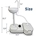 Portable Foot Operated Outdoor Hand Washing Sink Station – Includes Dirty Water Tank – Towel Holder & Soap Dispenser – 4.5 Gallon - Great for Camping, Business, Events, RV, Etc., white, 40