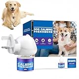 ShengQiu Diffusore di feromoni per cani, kit diffusore calmante per cani, calmante per cani con una ricarica da 48 ml, riduce lo stress e l'ansia per cani da compagnia, spray calmante per cani
