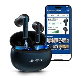 Nova Lite Bluetooth Hearing Aids Rechargeable, In-Ear Hearing Aids, With Smart Noise Cancellation And Volume Control,Hearing Aids With Wireless Mic For Watching Tv For People With Hearing Loss (NOVA LITE)