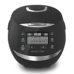 multi-Functional Digital Rice Cooker 10 Cup Uncooked (20 Cup Cooked), 15-in-1 Programmable Electric Rice & Grain Cooker with Auto Clean, Non-Stick Pot, Steamer Basket, 24H Delay Timer, and Auto Keep Warm(Black)