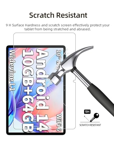 Protector de pantalla vidrio templado para TECLAST P30 10 pulg miniatura 6