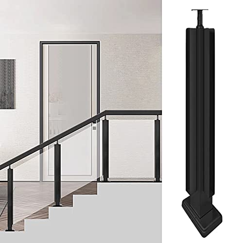 Poteau de garde-corps en verre noir 100cm balustrade inox 304