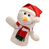  BESTonZON 1 Pc Marionnette du Père Noël Peluche Enfant Beaux Jouets De Noël Éducatif Marionnette à Doigt Adorables Jouets De Père Coton PP Blanche
