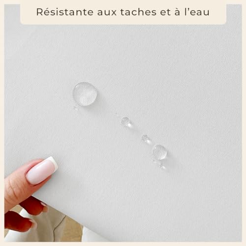 Nappe de table blanche facile d'entretien pour protéger votre mobilier - 6