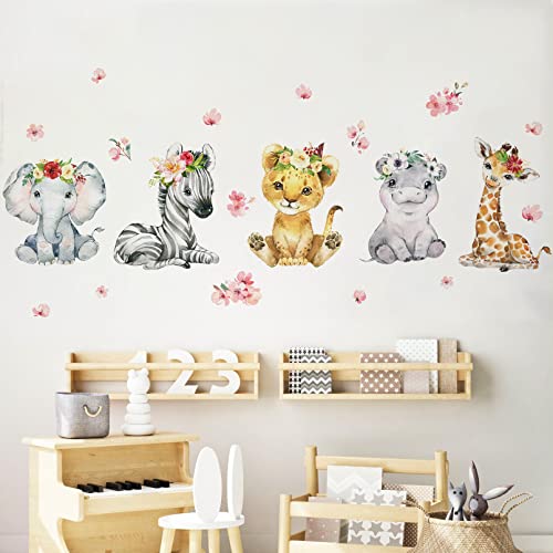 Mfault Girls Safari Jungle Animales Baby Vinilo Decorativo miniatura 4
