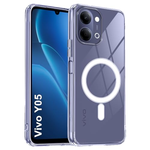 Image of Zapcase Back Case Cover for Vivo Y05 | Compatible for Vivo Y05 Back Cover | Compatible with MagSafe | Scratch-Resistant Back Cover | Clear