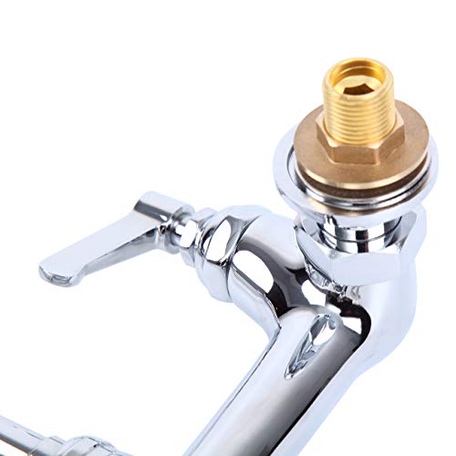 Ridgeyard Kitchen Faucet with Pull Down Sprayer 47 Inch, Flexible Pre Rinse Sprayer Commercial High Pressure 1.4gal/min, Faucet for Kitchen Sink with Add-on Swing Spout for Home Restaurant Industrial