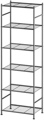 Amazon.com: Sakugi 6-Tier Metal Storage Shelves - Space-Saving Shelf ...