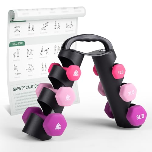 LIONSCOOL 2er Set Neopren beschichtete Hantel Handgewichte Anti-R...