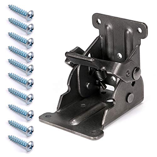 Skelang Foldable Bracket, Self-Lock Hinge Hardware With Screws Lock Extension Support For Table Leg, Bed Leg, Workbench, Pack Of 4 #TOP6