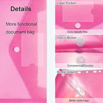 Lot De 24 Pochettes Plastiques Transparentes Avec Ouverture