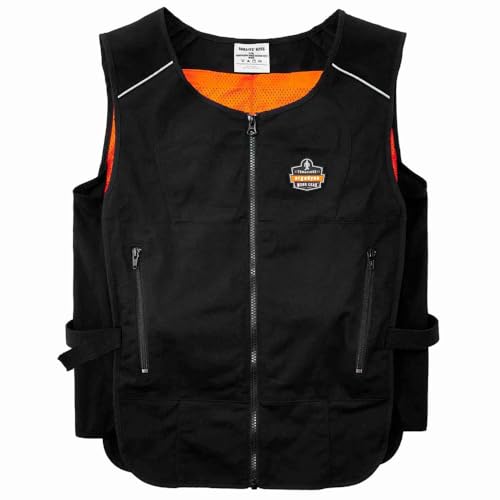 Ergodyne B3161710 Chill-Its 6255 Lightweight Phase Change Cooling Vest Black - 2XL & 3XL
