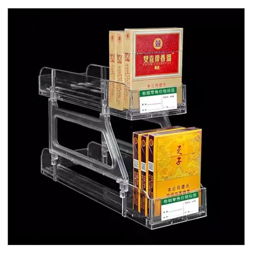 Expositor automático de cigarrillos en acrílico con dos capas duraderas