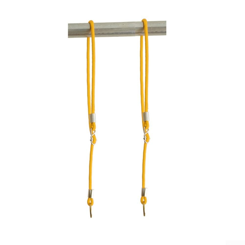 Lot de 2 cordes de balançoire réglables pour arbre, cordes d'extension de balançoire, sangles de balançoire, kit de suspension pour balancelle d'extérieur (jaune)