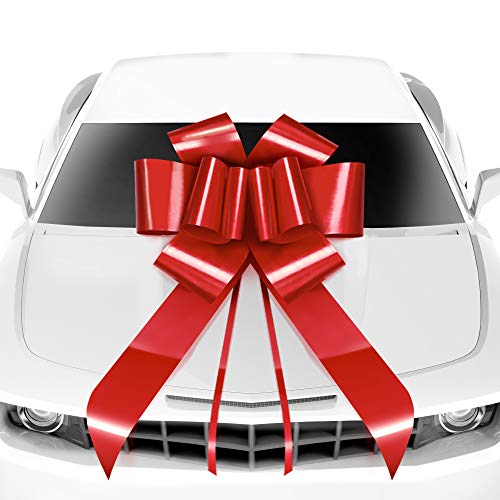 MIFFLIN Big Car Bow (Red, 23 inch, 1 Pack), Gift Bows, Giant Bow