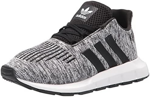adidas Originals Swift Running Shoe, White/Black/Black, 2 US Unisex Little Kid