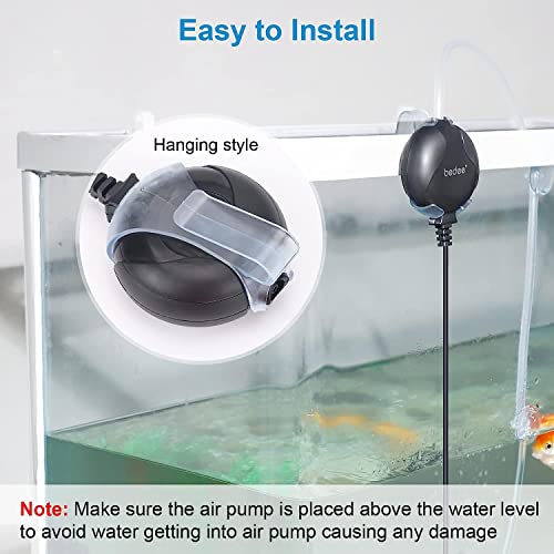 Aquarium Air Pump Aerator Pump: Ultra Silent Air Pump for Fish Tank High Energy Saving Lightweight Fish Tank Aerator Aquarium Accessories with Check Valve Air Stone 1-15 Gallon Fish Tank Bubbler 1W - Thumbnail 5