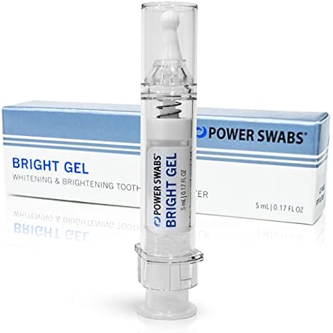 Power Swabs Bright Gel | Gentle Teeth Whitening Gel | Easy Treatment for Whiter Teeth | Dentist Formulated Teeth Whitener and Stain Remover | Professional Teeth Whitening and Brightening Gel Cover