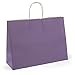 Halulu 50 Pcs 16x6x12inches Kraft Paper Bags,Handled, Gift, Party, Merchandise, Carry, Retail,Shopping Bags (Purple)