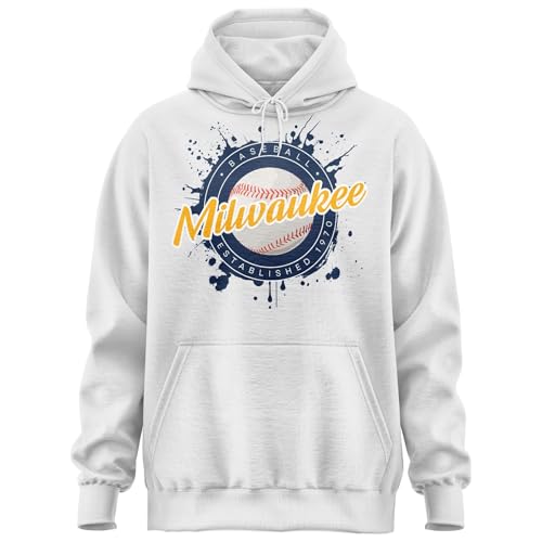 Milwaukee Baseball Established 1970 Hoodie, Baseball Hoody for Men and Women Fans, Classic Retro Style top