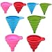 Produktbild dancepandas Faltbarer Trichter 8PCS Silikon Trichter Trichtersatz für Küche und Haushalt Wasserflaschen Öl Flüssigkeiten und Pulver (4 Groß + 4 Klein), Rot Blau Grün Lila