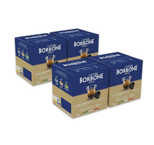 Caffè Borbone Crema Superiore - 64 Capsules de Café - Puissant et raffiné - Compatibles avec les Machines à café de la marque Nescafè®* Dolce Gusto®*