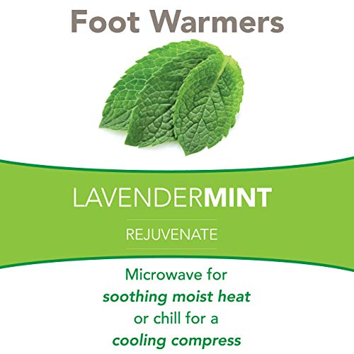 Bed Buddy Foot Warmers with Aromatherapy - Heated Slippers and Feet Warmers for Women - Microwavable Slippers for Women, Lavender & Mint Scent, 1 Pair2