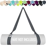 TECEUM Yoga Mat Strap – 30+ Colors – Adjustable Mat Holder Sling Carrier for All Mats [Mat Not Included]