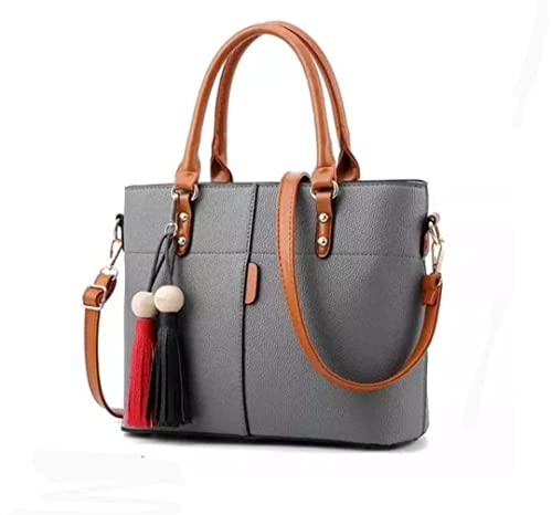 women’s pu leather handbag shoulder bag hand held bag with long strap queen collection simple sober and stylish (HB5)