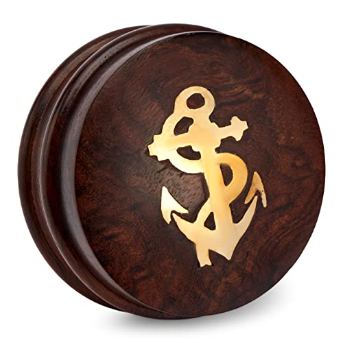 NKlaus bussola in legno con coperchio 7,5 cm