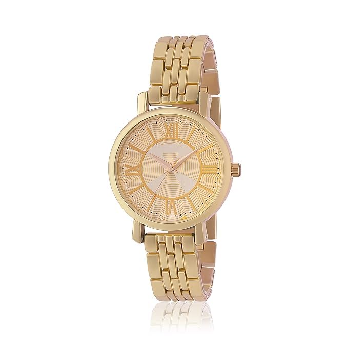 NIJAMRUT Womens Watch Stainless Steel Dial Wrist Watches for Women Stylish Belt Ladies Watch - Water Resistant Watches for Girls (Gold) (B0CY2TV522) Amazon Price History, Amazon Price Tracker