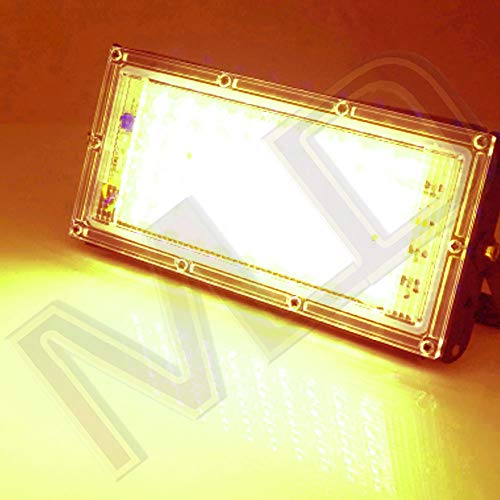 Image of MLD 10W Led Flood Light AC 220V Waterproof Brick focus Flood lights for indoor outdoor Lights | Warm white| Yellow | 10 Watt | Pack Of 5