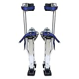 waltyotur 18-30 inch Drywall Stilts Grade Adjustable Auminum Tool Stilt for Painting or Cleaning - Silver