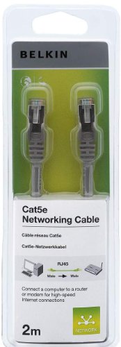 Image of Belkin 2m RJ45 Male to Male Fast CAT5e Snagless Patch Cable - Grey