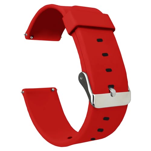 Image of ACM Watch Strap Silicone Belt 20mm compatible with Boat Wave Neo Smartwatch Casual Classic Band Red