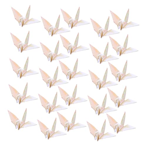Grues origami prêtes à suspendre : 100 oiseaux papier fait main pour décoration