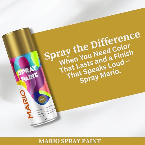 Image of Mario Spray Paint - 35 Gold (400ml) | Gold Metallic Spray Paint for Decoration, Furniture, Art & Craft Projects