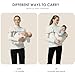 MISSWISDOM Baby Sling Carrier, Toddler Sling Carrier with Wide Shoulder Strap, Lightweight Baby Carriers Newborn to Toddler Infant Wrap Carriers Perfect for Mom and Dad, 7-30lbs, Cream Mesh