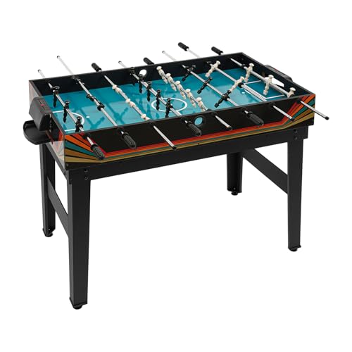 C-Juzarl Mesa de juegos multifuncional, futbolín, mesa de billar de 122 x 60 cm, minimesa de ping pong, mesa de juegos multijuego para adultos, 10 juegos en 1, color negro