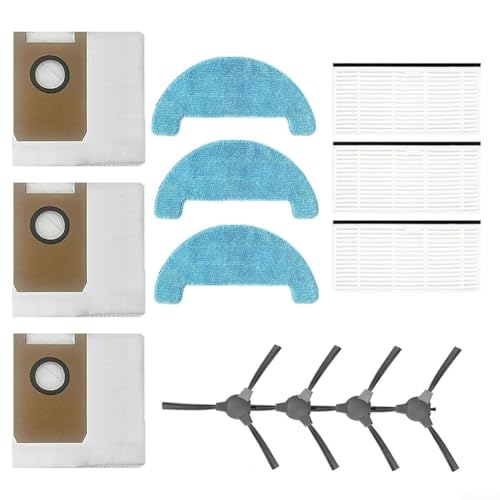 Vacuum Cleaner Replacement Parts Kit For Loorow AT800 Accessories, 3-In-1 Robot Vacuum Side Brushes Filters Mop Pads Kit