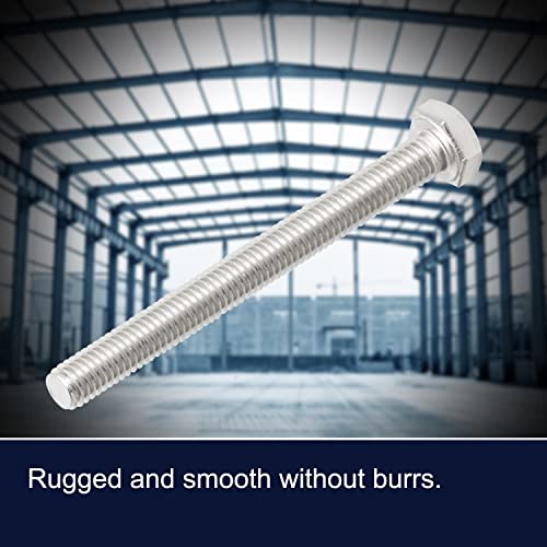 Image of M6 x 70mm Hex Head Bolts Screws Grade 6.8 Stainless Steel, Fasteners Fully Machine Threaded SUS304 15 Pcs