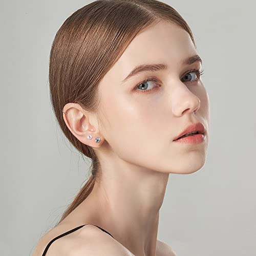 Thunaraz 23Pairs Stainless Steel Flat Back Stud Earrings For Women Men Hypoallergenic Cartilage Earrings Stud Hoops Cz Star Moon Heart Screw Back Earrings Tragus Daith Helix Earrings Piercing Jewelry 20G #TOP4