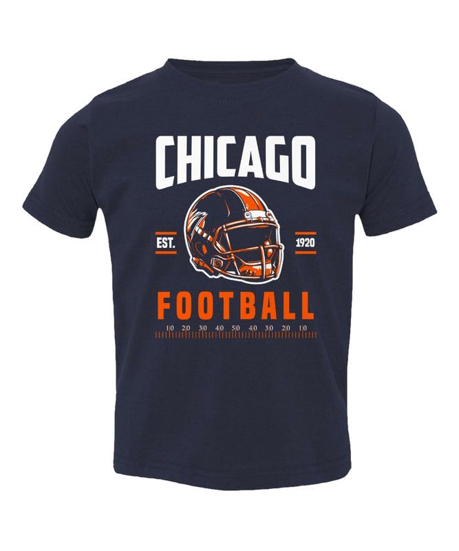 Dorluksy Chicago Tee Apparel for Football Fans Supporter Toddler T-Shirt (Navy 4T)