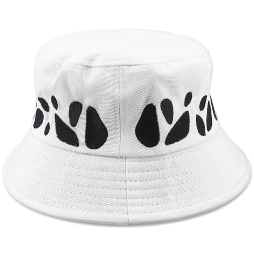 Image of CosInStyle Foldable Bucket Travel White Hat for Men Women Fishing Hats and Summer Protection Hat | 360 Degree Outdoor Beach | UV Protection