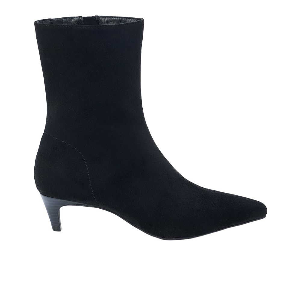 Coconuts by Matisse Womens Esther Zippered Kitten Casual Boots Ankle Low Heel 1-2 - Black
