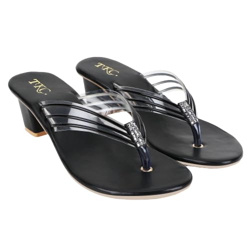 RBK CART Heel Sandals For Women Dressy Casual Facncy Stylish Block Heel Sandal For Women (Black-41) (B0CJ712GDK) Amazon Price History, Amazon Price Tracker
