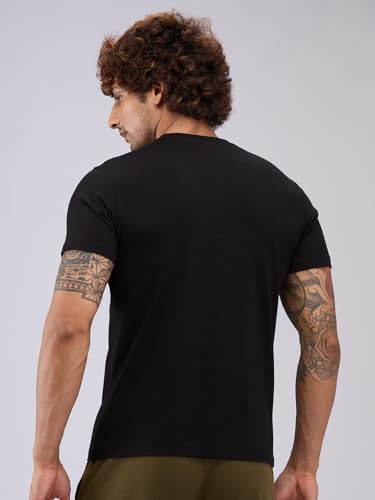 Image of Raymond SleepZ Regular Fit Cotton Modal Blend Solid Pattern Round Neck Loungewear T-Shirt